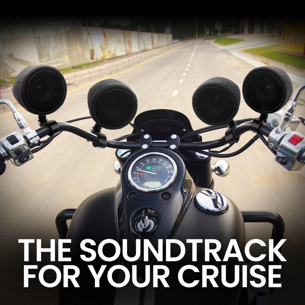 BOSS Audio Systems MCBK470B Motorcycle Bluetooth Speaker System - Class D...