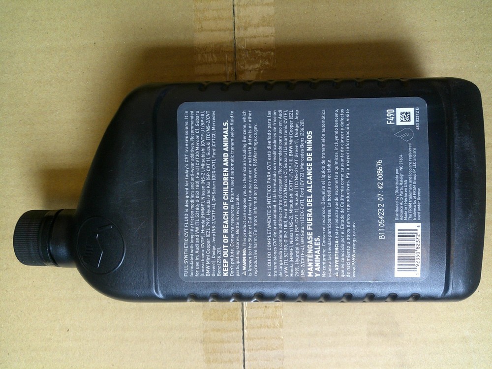 FRAM FULL SYNTHETIC CONTINUOUSLY VARIABLE TRANSMISSION FLUID