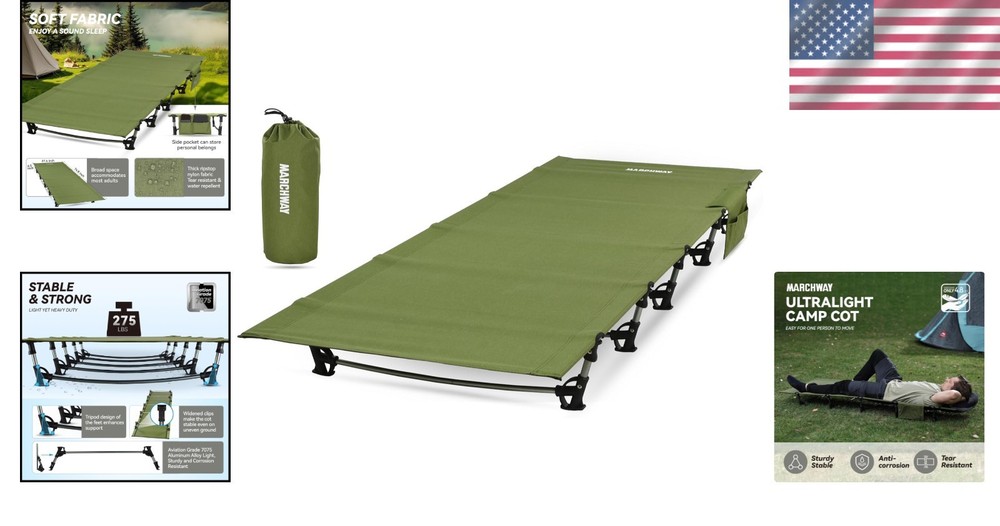 Portable Mountaineering Cot, Lightweight & Durable