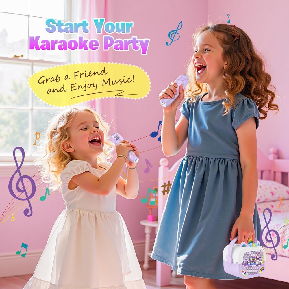Unicorn Karaoke Machine Portable Bluetooth