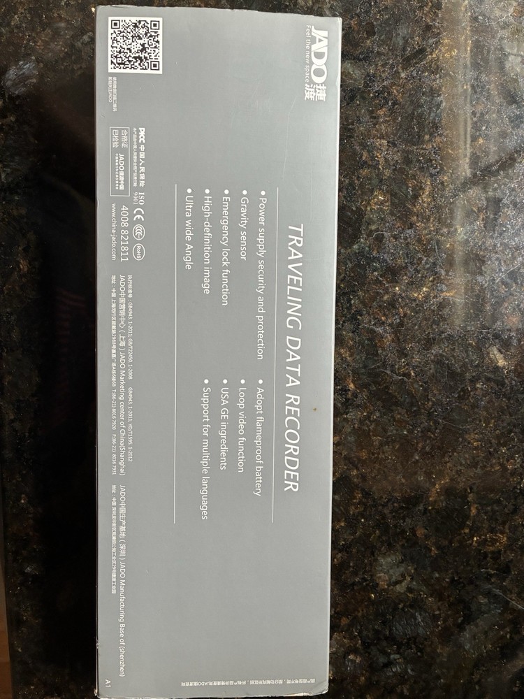 Jado Traveling Data Recorder Front And Rear Camera