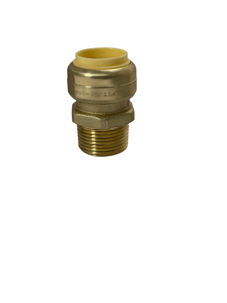 1 Pack  XFITTING 3/4" Push Fit x 3/4" Male NPT Adapter, Lead Free Brass