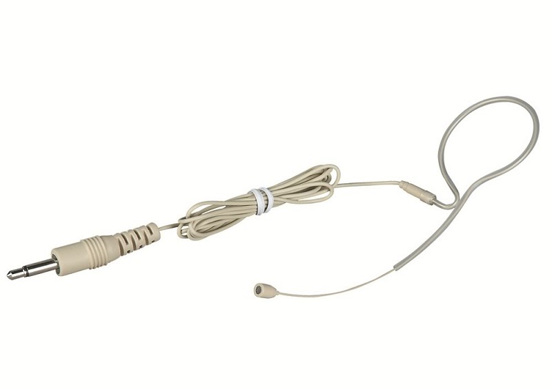 Single Earhook Headset Microphone with 3.5mm (1/8") Mono Jack Connector