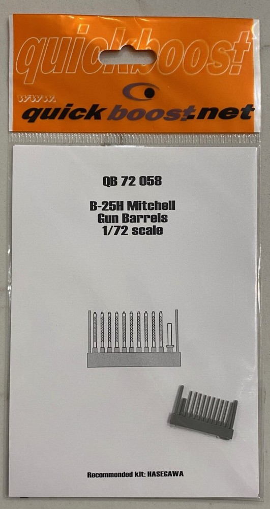 1/72 Quick Boost B-25H Mitchell .50cal Gun Barrels