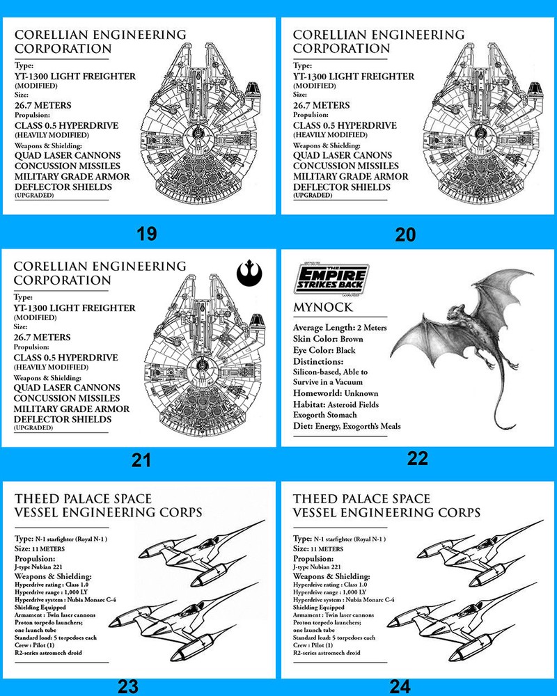 Star Wars Specs Plaques Master Replicas MR EFX CODE3 2.5x3.5 - Pick 1 plaque