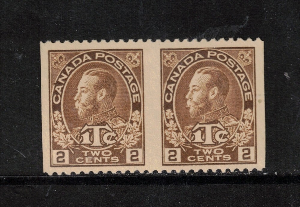 Canada #MR4ii Extra Fine Mint Imperf Pair Unused (No Gum) As Issued