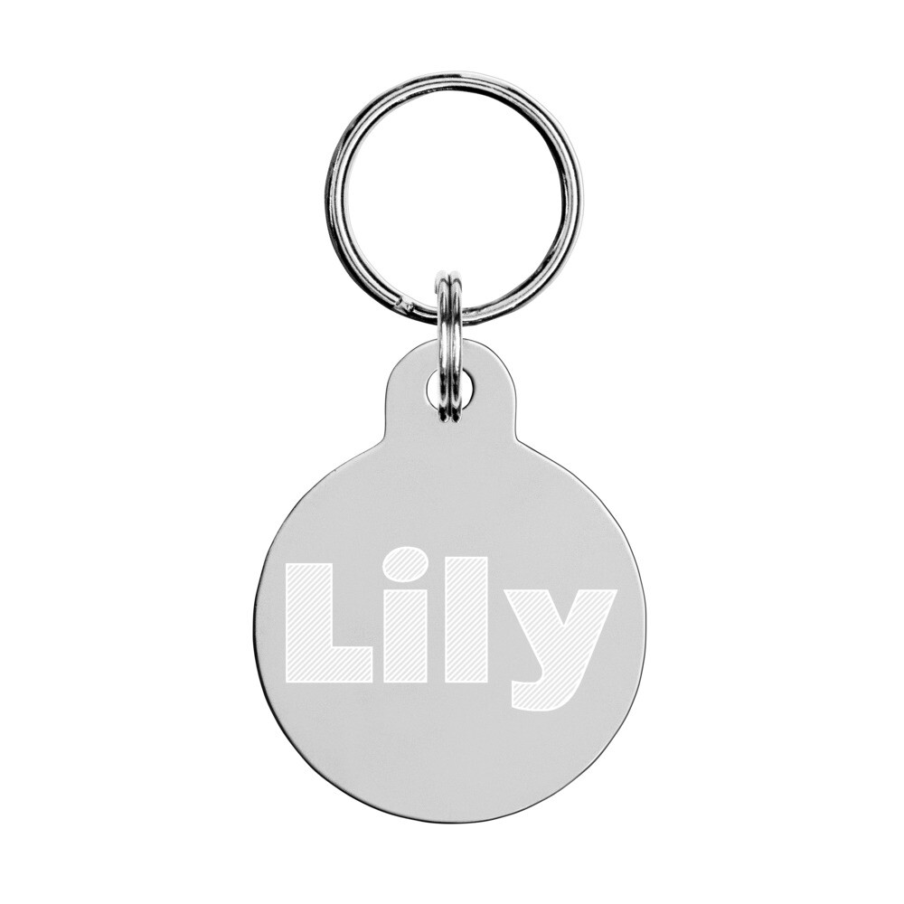 Engraved pet ID tag