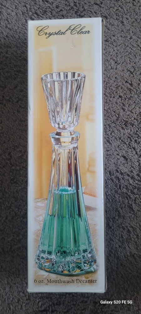 Mouthwash Crystal Decanter Hamilton 6oz