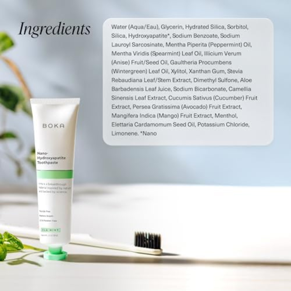 Boka Fluoride Free Toothpaste - Nano Hydroxyapatite, Remineralizing, Sensitive T