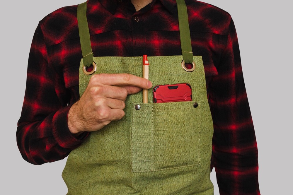 Adjustable Green Canvas Work Apron BeaverCraft AP1