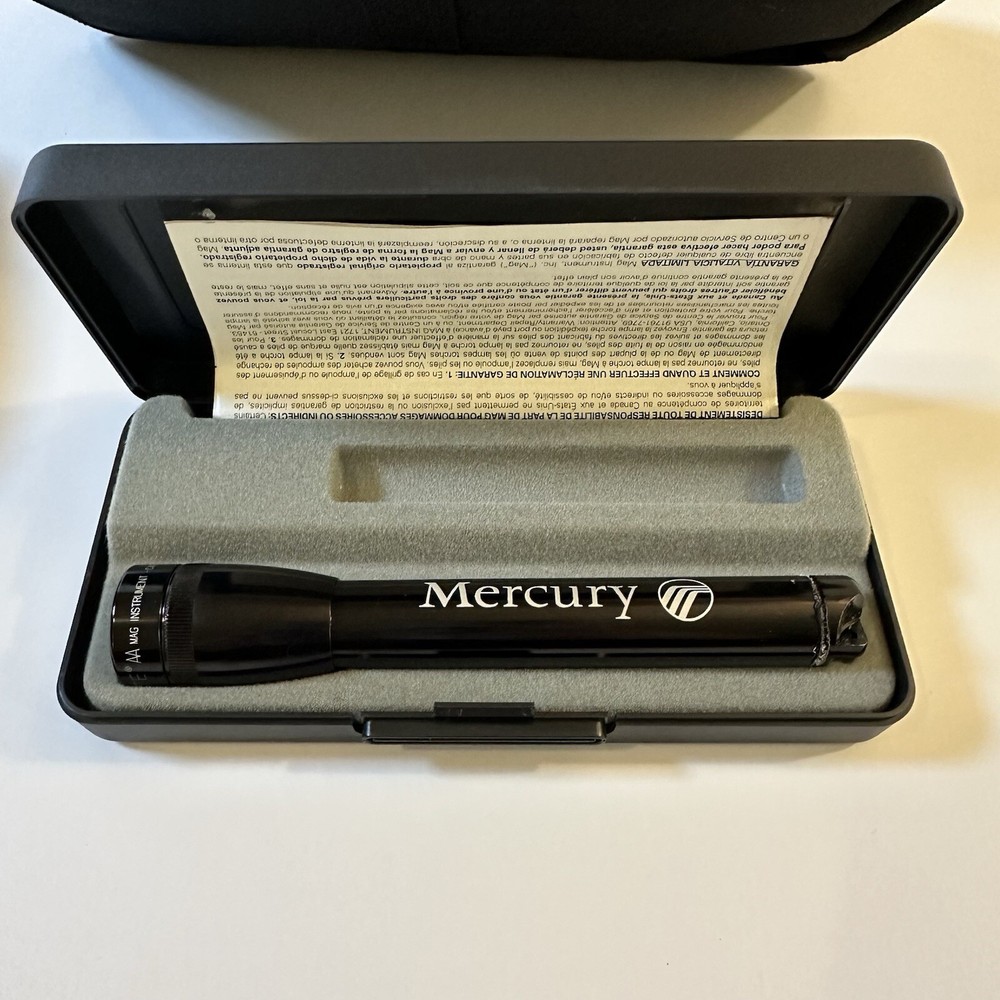 Mercury 2000 Sable First Aid Kit with Emergency Flashlight Black Canvas Case OEM