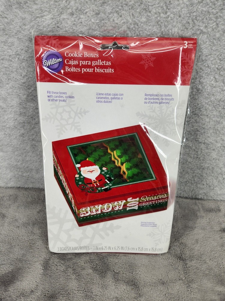 Wilton Christmas Bakery Boxes Gift Cookies Boxes Makes 3 Boxes