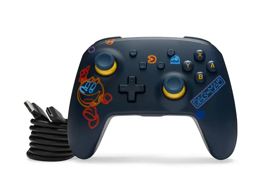 NEW PowerA Enhanced Wireless Controller For Nintendo Switch PAC-MAN Neon Arcade.