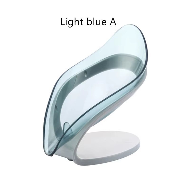 Leaf-Shaped Suction Cup Soap Dish – Self-Draining Holder for Bathroom & Basin