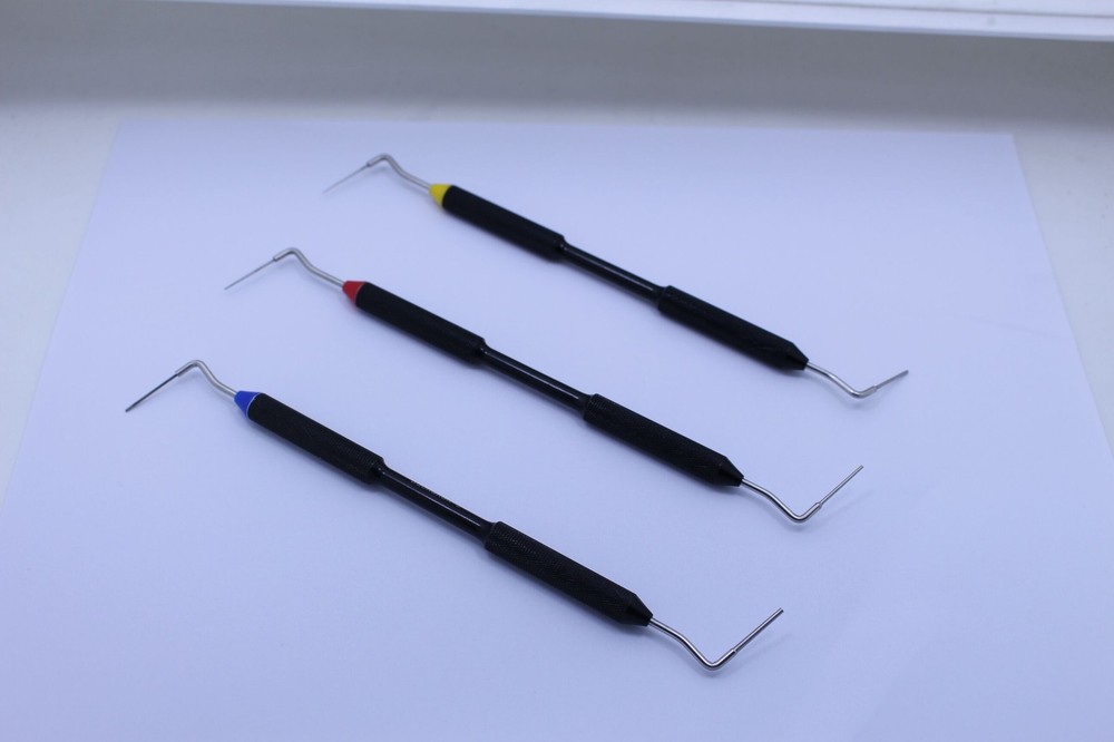 3pcs Dental Endo Buchanan Hand Handle Plugger Tips Size Elements Obturation