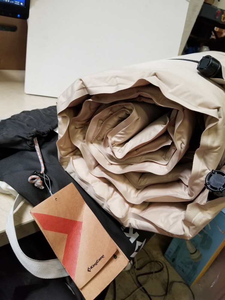 King Camp Inflatable Comfort Double Sleeping Pad Tan Color