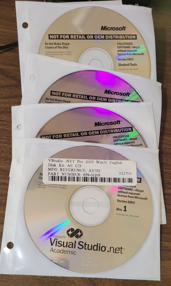 Microsoft Visual Studio.net Academic Version 2003