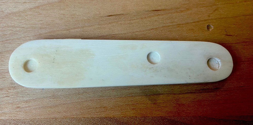 Shinbone Knife Scale 90mm Custom Spiderweb Handmade New