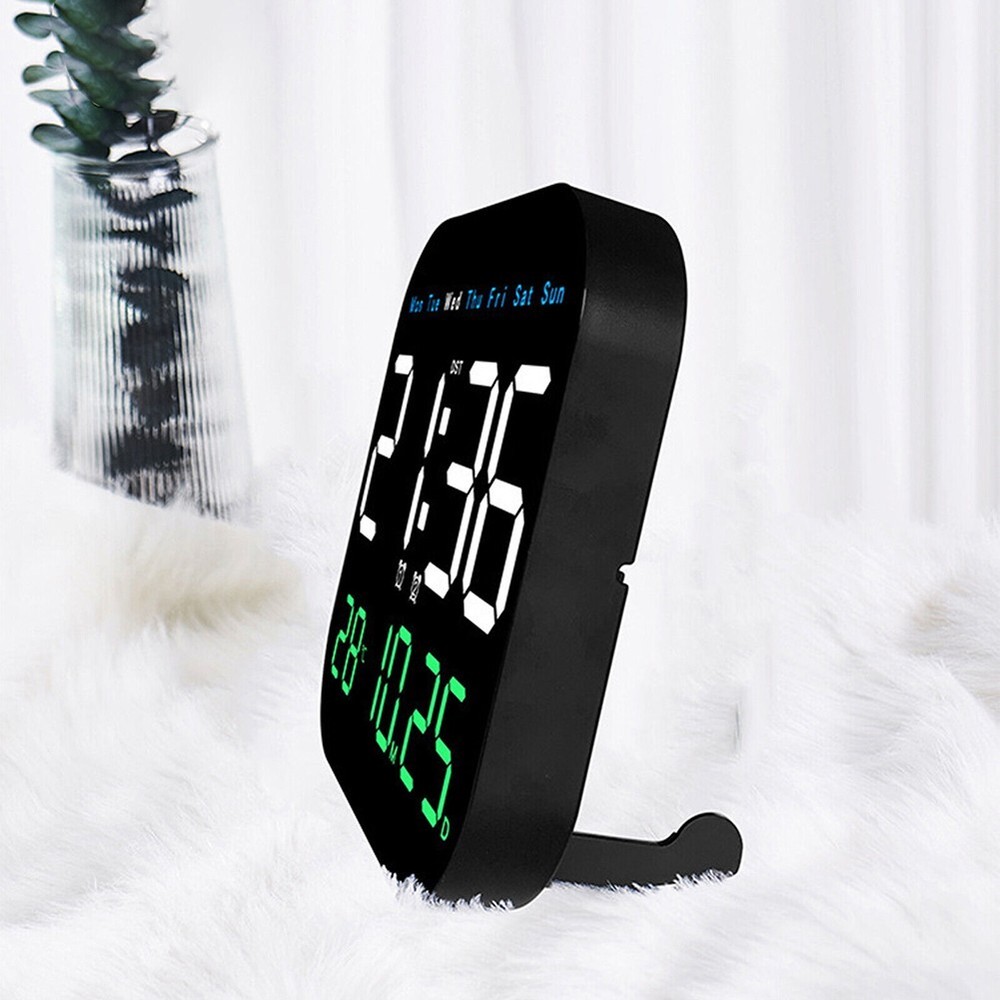 Adjustable LED Large Digital Wall Clock with Temperature and Date Display