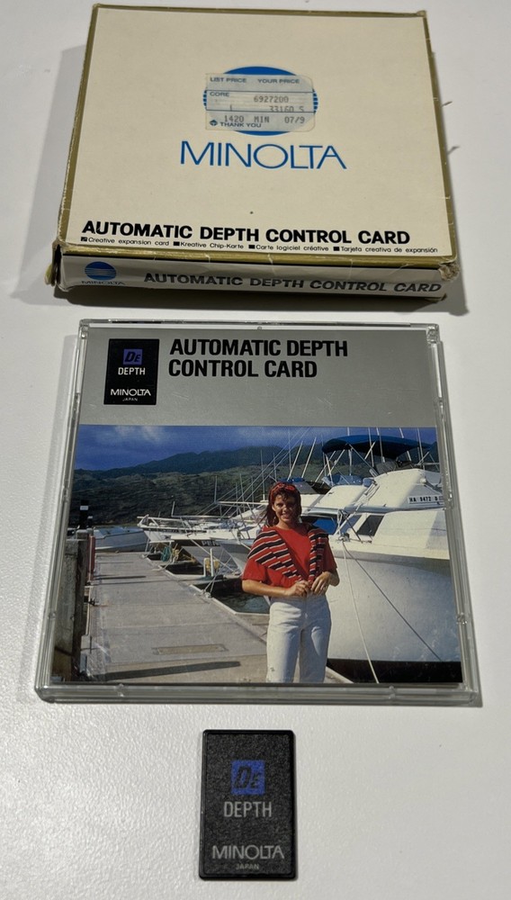 Minolta Automatic Depth Control Card - OVP + Case Original Box Manual EUC