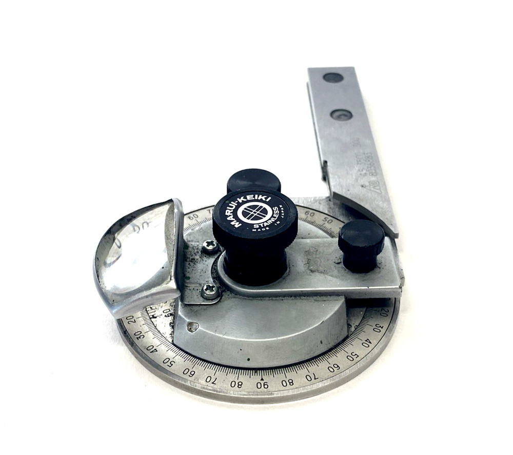 Mauri-Keiki BP-301 Precise Universal Bevel Protractor, MISSING BLADES, CHIPPED