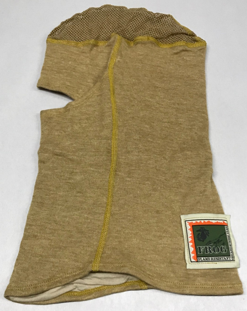 USMC FROG Balaclava Protective Face Shield Fire Resistant Tan OSFM Medium Weight