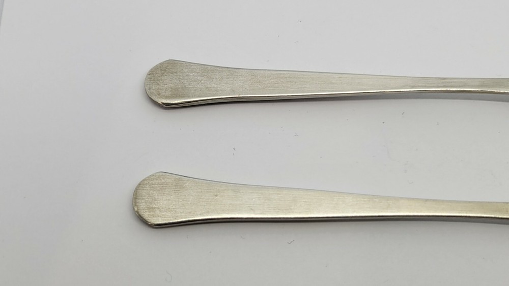 KOREAN 800 SILVER FORK & SPOON w/ ENAMEL Lucky Clover Leaf
