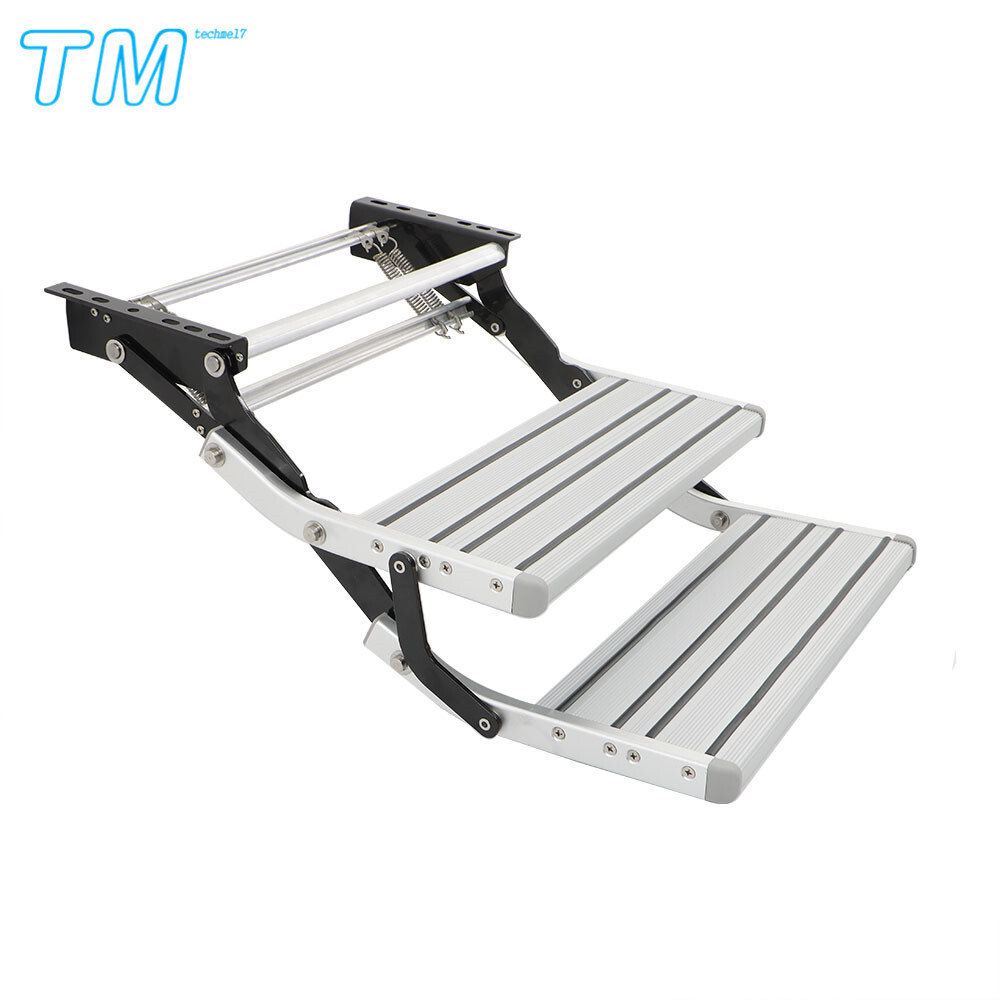 RV Camper 2 Step Platform Steps Stair Anti-Slip Aluminum Pull Out Retractable