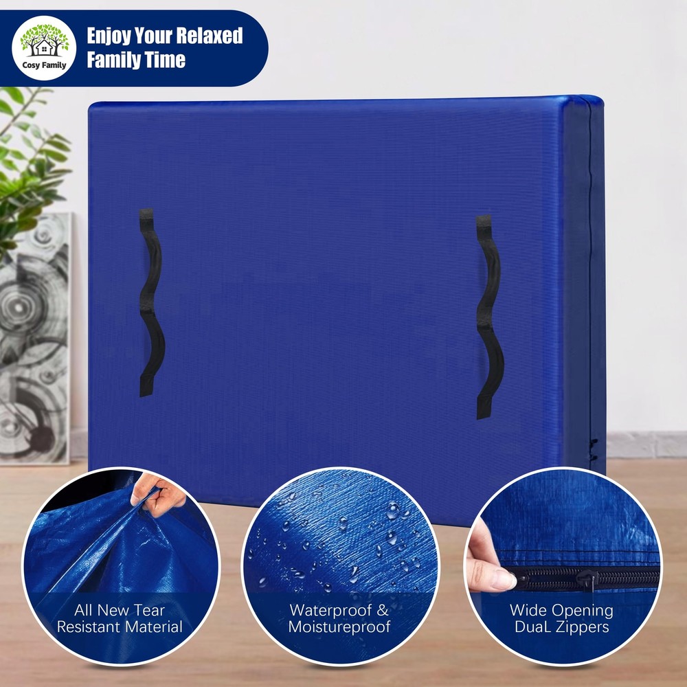 Mattress Bag for Moving and Storage Blue Full
