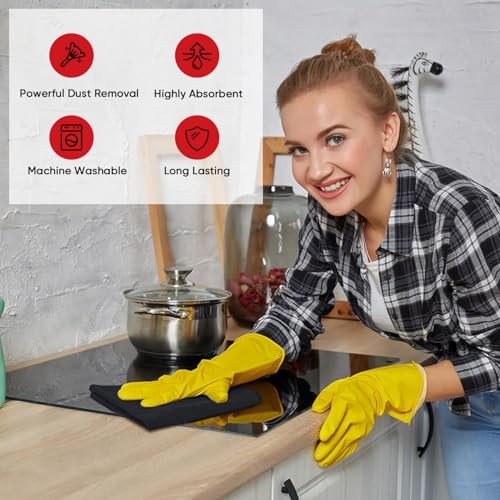 Microfiber Cleaning Cloth 24 Pack, 24 Pack-12 inch x 16 inch Multicolor