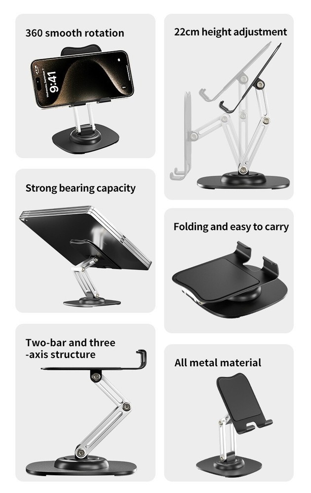 Foldable Tablet Stand Adjustable Universal Phone Holder Desk Mount for iPhone