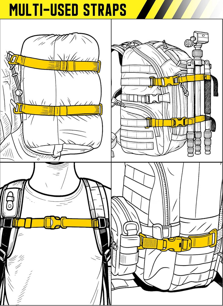 Molle Backpack Straps Tactical Rush Tier System Molle Attachment for Tactical Mi