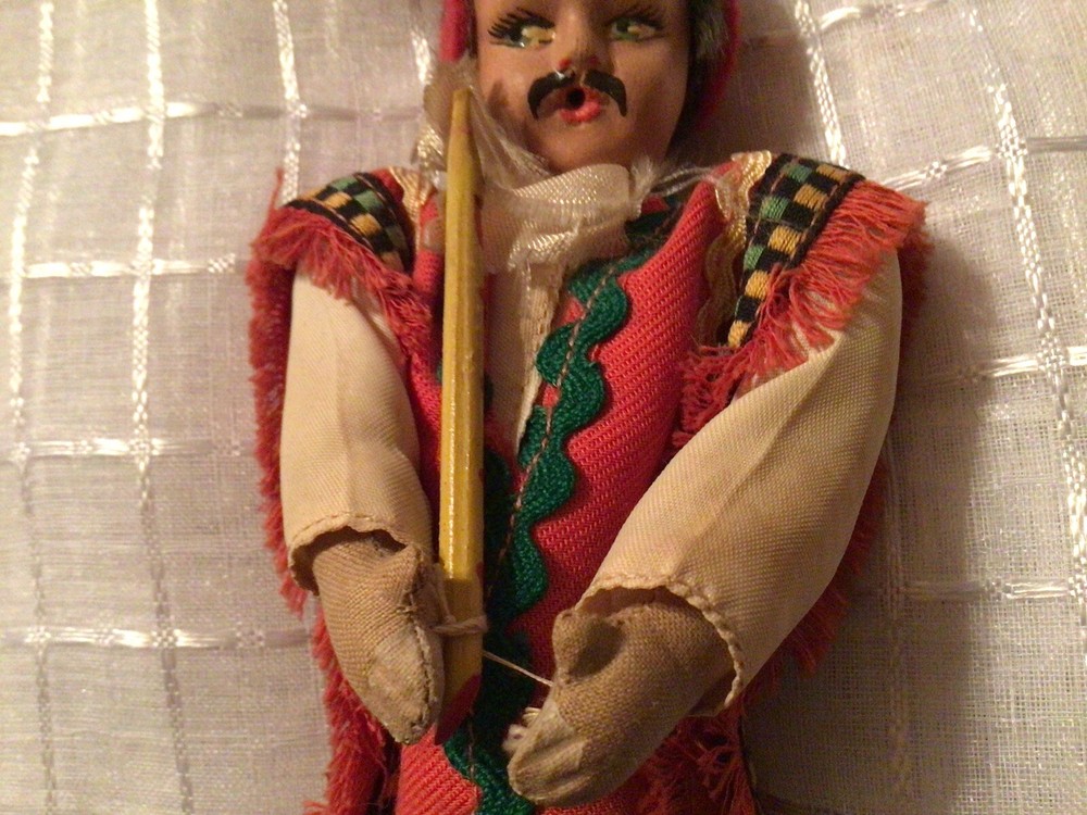 FOLK ART PERUVIAN PIPER DOLL