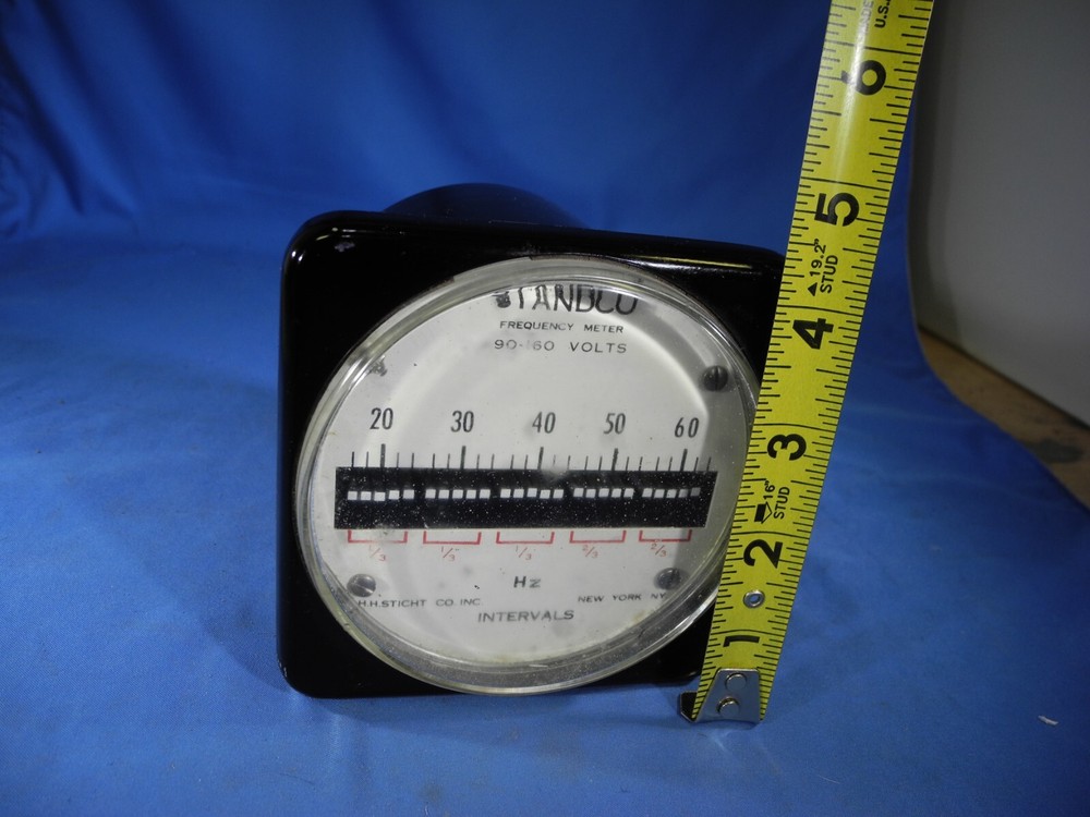 Big STANDCO FREQUENCY METER 20-60 Cycles Per Second 90-190V (Tested!)