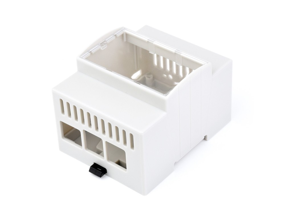 Waveshare DIN Rail ABS Case for Raspberry Pi 5 large Inner Space Injection