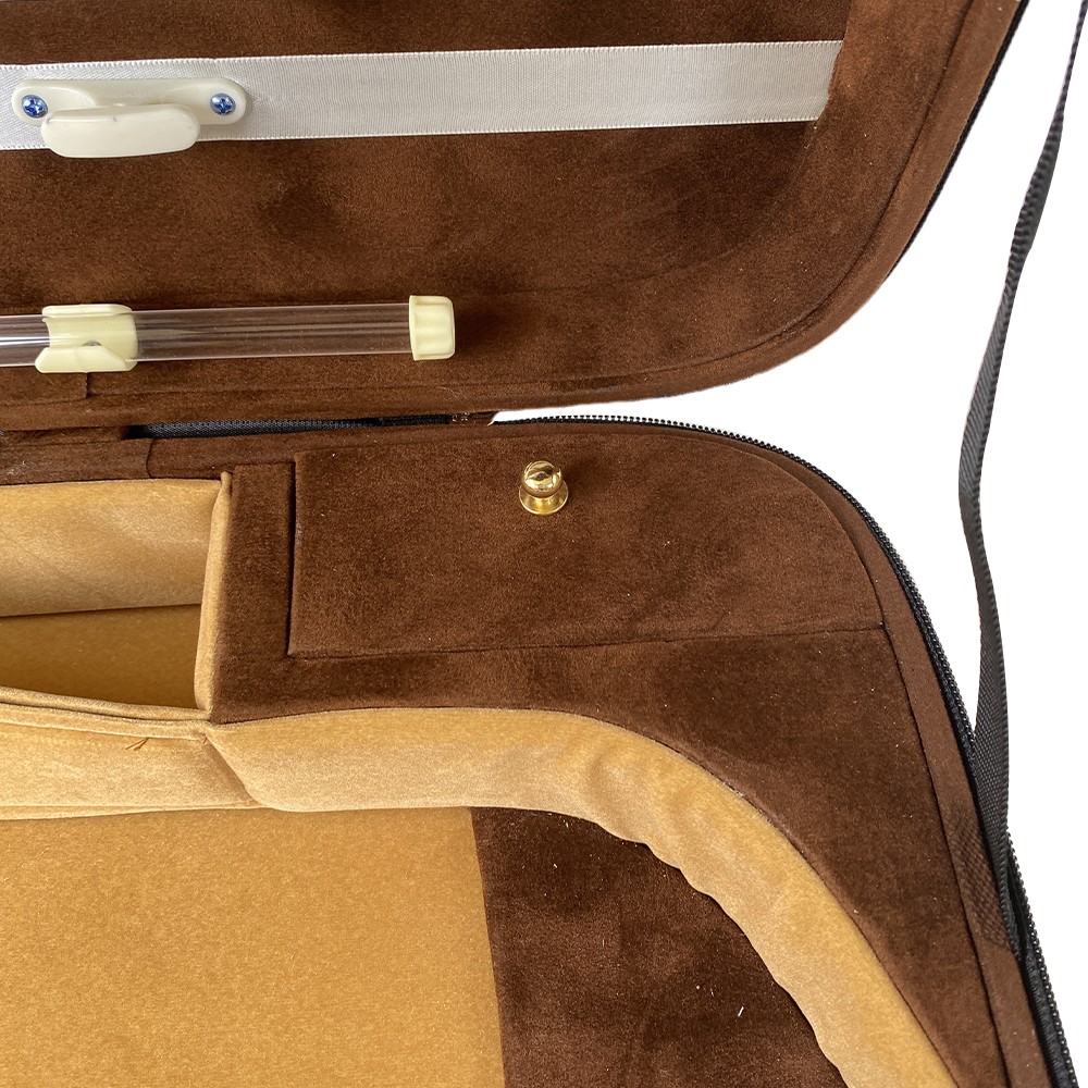 Adjustable 4/4 Full Size Double Violin Case Viola Case with 4 Bow Holders