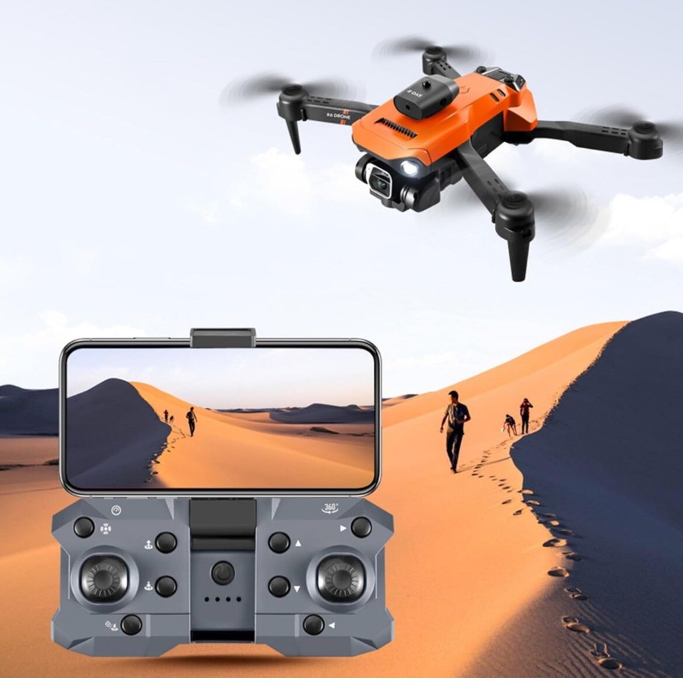 Professional Drones with 3 Cameras HD 4 Way- K6- Max 4K  RC