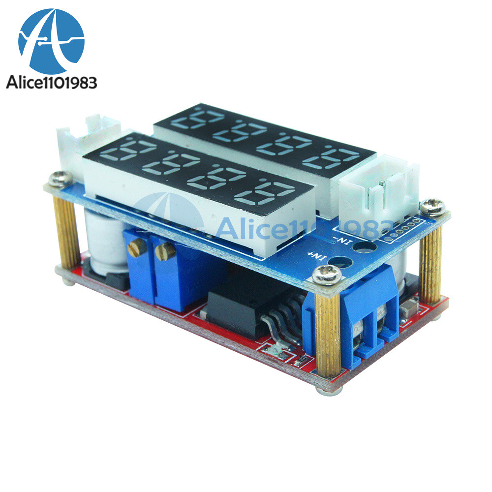 Blue/Red 5A CC/CV Adjustable Step Down Charge LED Panel Voltmeter Ammeter Module