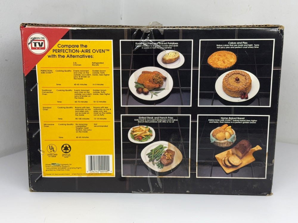 Galloping Gourmet Perfection-Aire Oven Model C2000 707 + Original Box UNTESTED