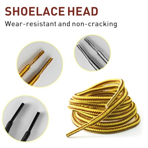 Boot Laces for Thorogood, Round Heavy Duty Shoelaces Replacement Strings for