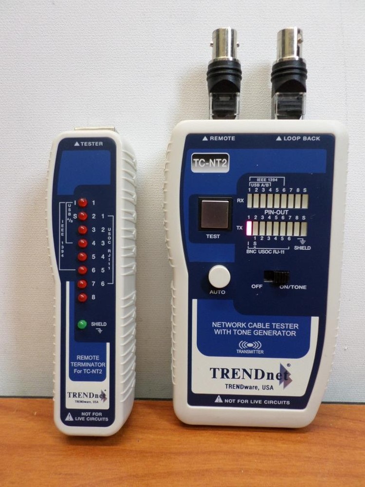 TRENDnet TC-NT2 Network Cable Tester with Tone Generator + Remote Terminator
