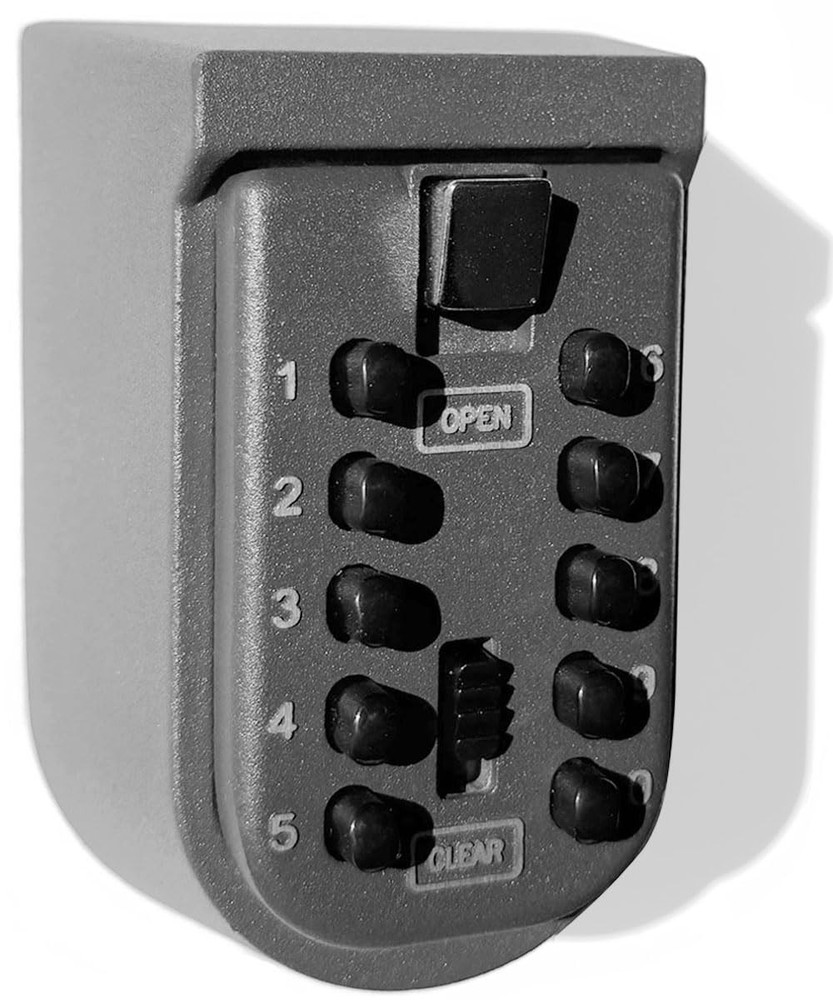 Key Lock Box for Outside Wall Mount, Waterproof Spare Key Storage Box, 10-dig...