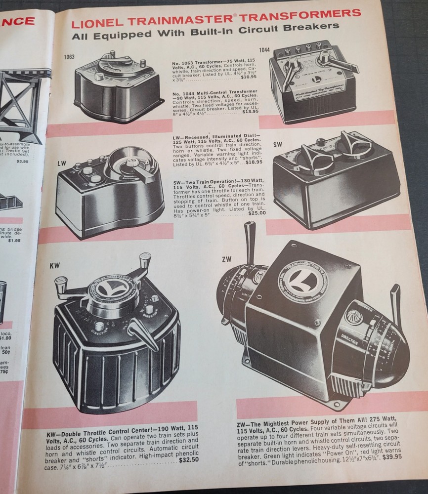 1963 Lionel Model Train Catalog