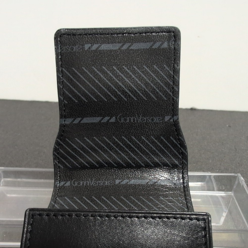 Versace Cigarette Case with Box Black Gianni V134 Used