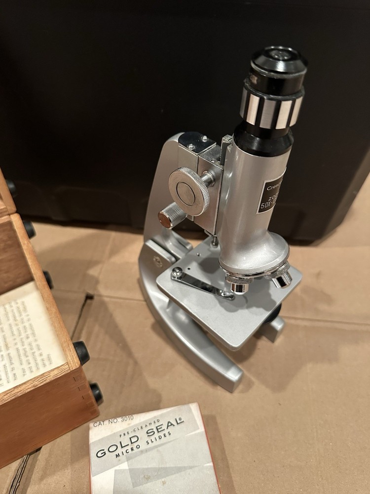 Microscope Crescent With Wood Box