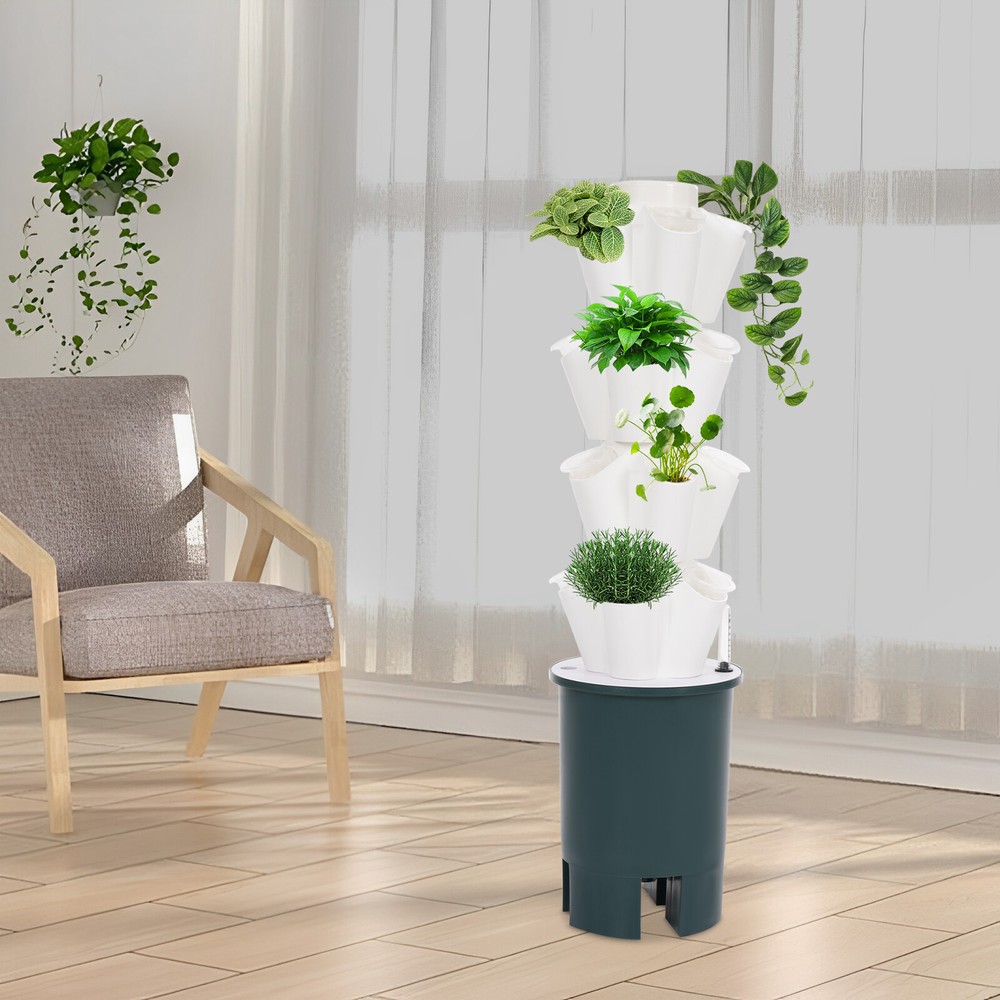 20 Hole Hydroponic Tower Hydroponics Growing System Kit Vertical Planting Tower