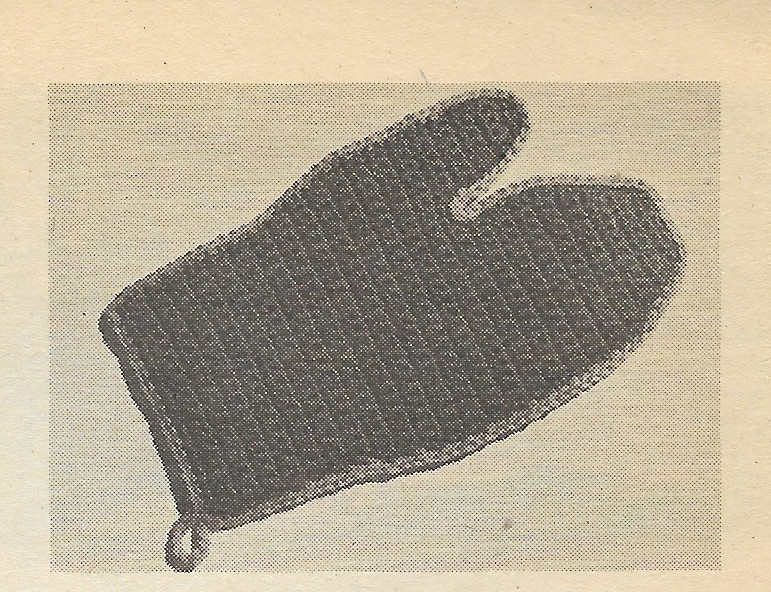 vintage, BBQ Mitt crochet pattern instructions