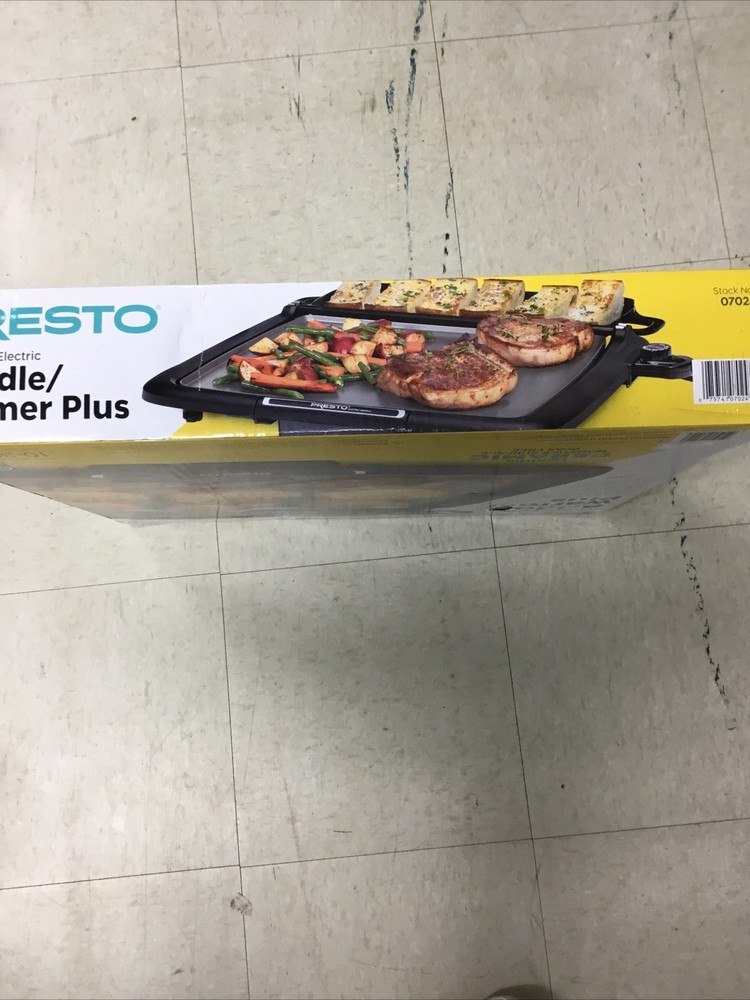 Presto 07024 Ceramic Electric Griddle/Warmer Plus, Black