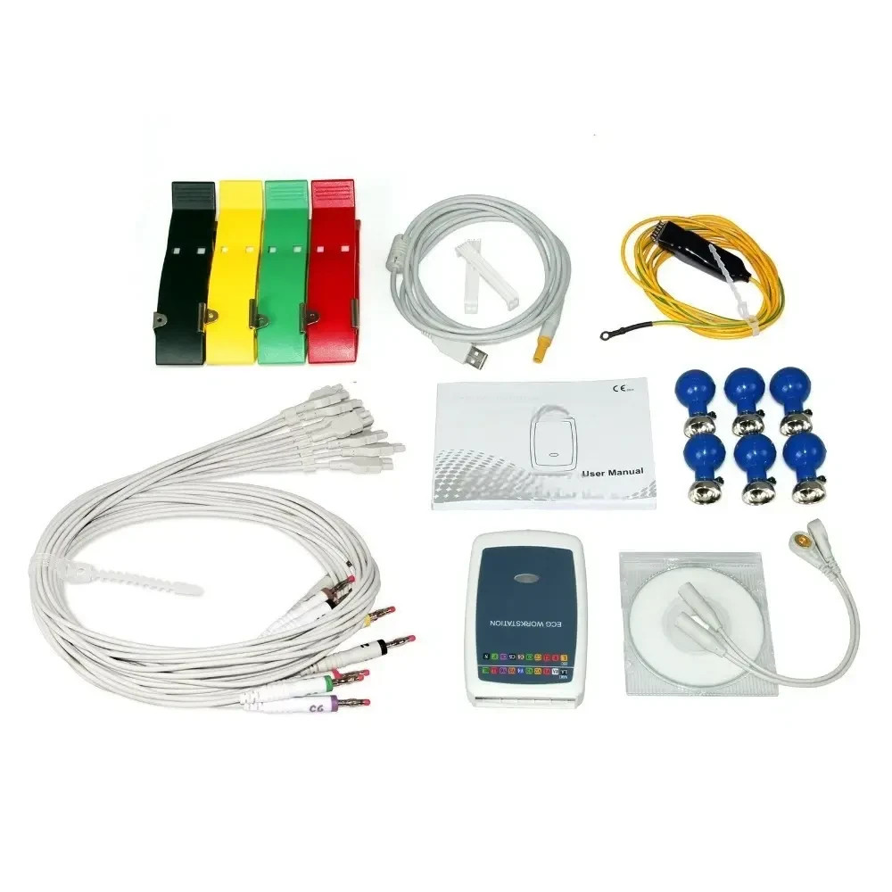 RR8000G Workstation 12 Lead Rest PC Based Portable ECG Machine System