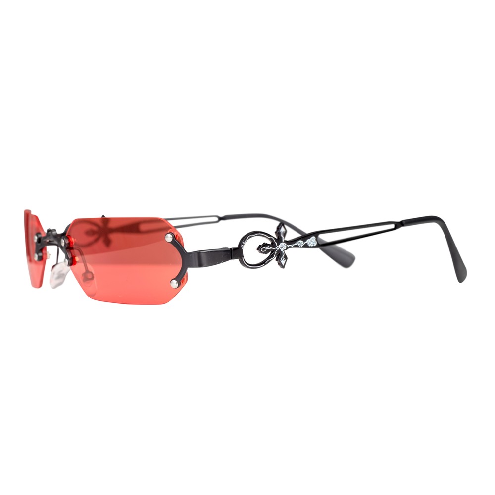 Adult Gothic Vampire Red Glasses